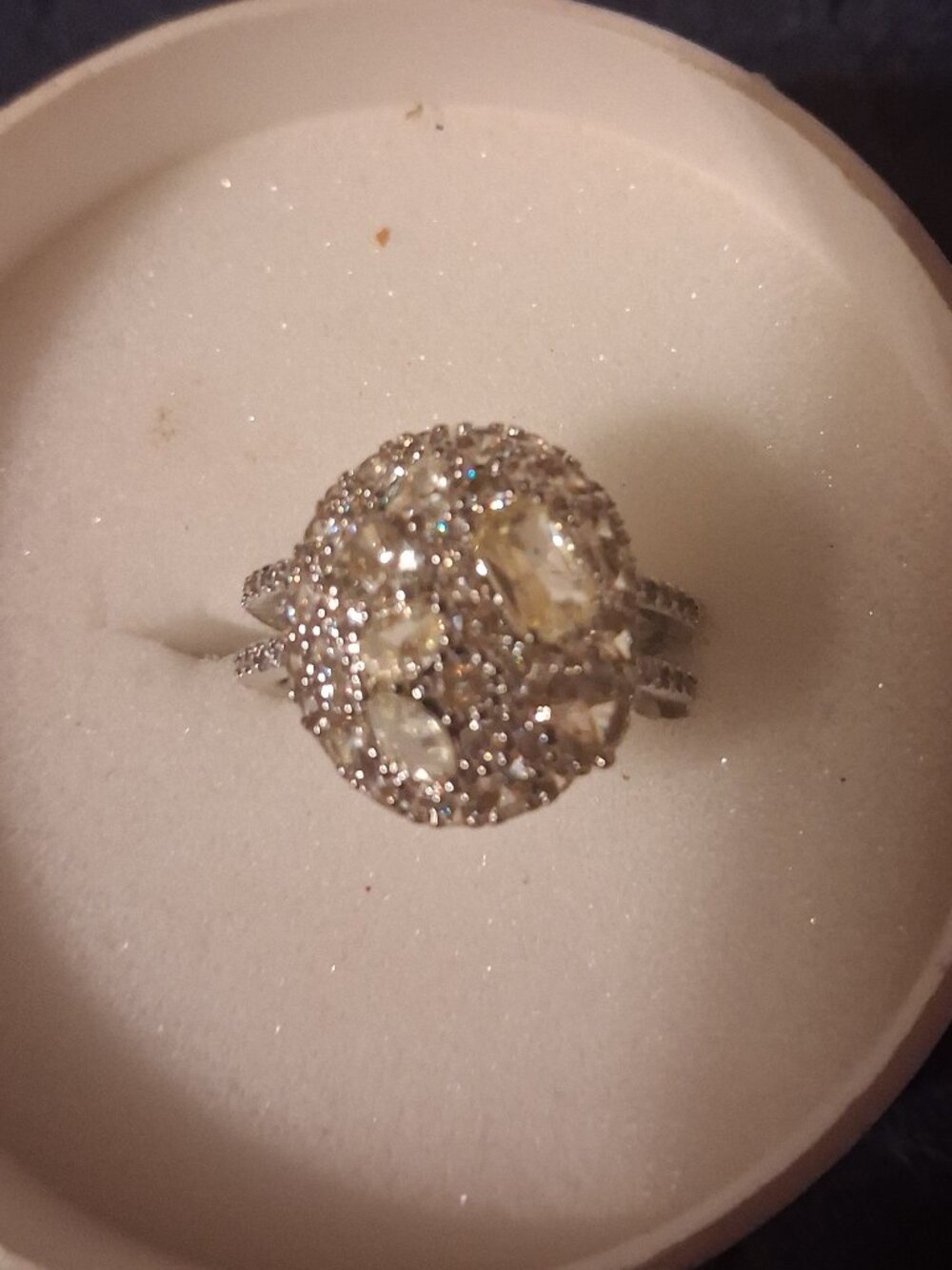 Statement Moment Lemon Zirconia Rhodium Ring